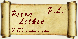 Petra Lilkić vizit kartica